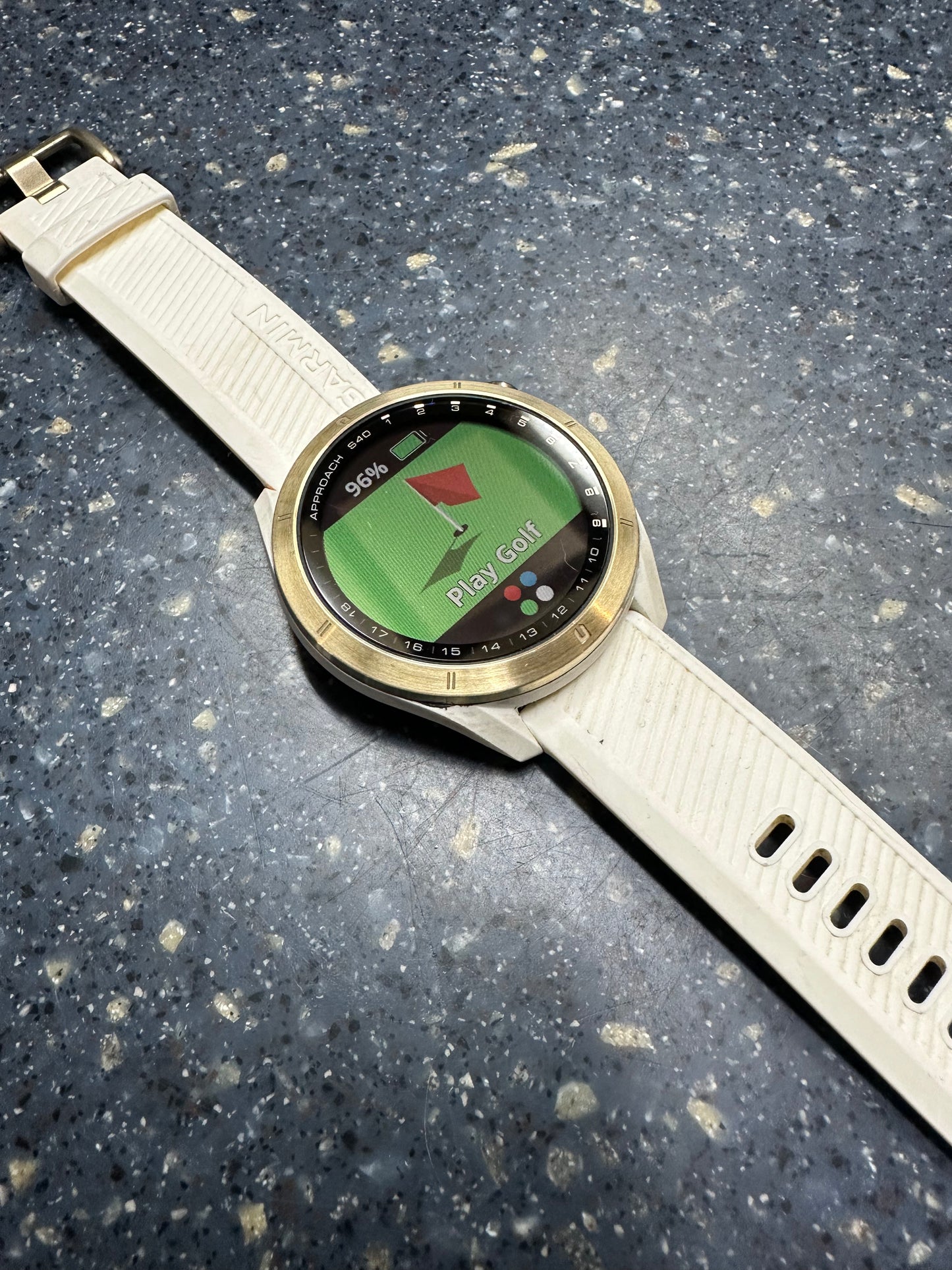 Super! Garmin Approach S40 - White Golf Watch - Watch and charging cable