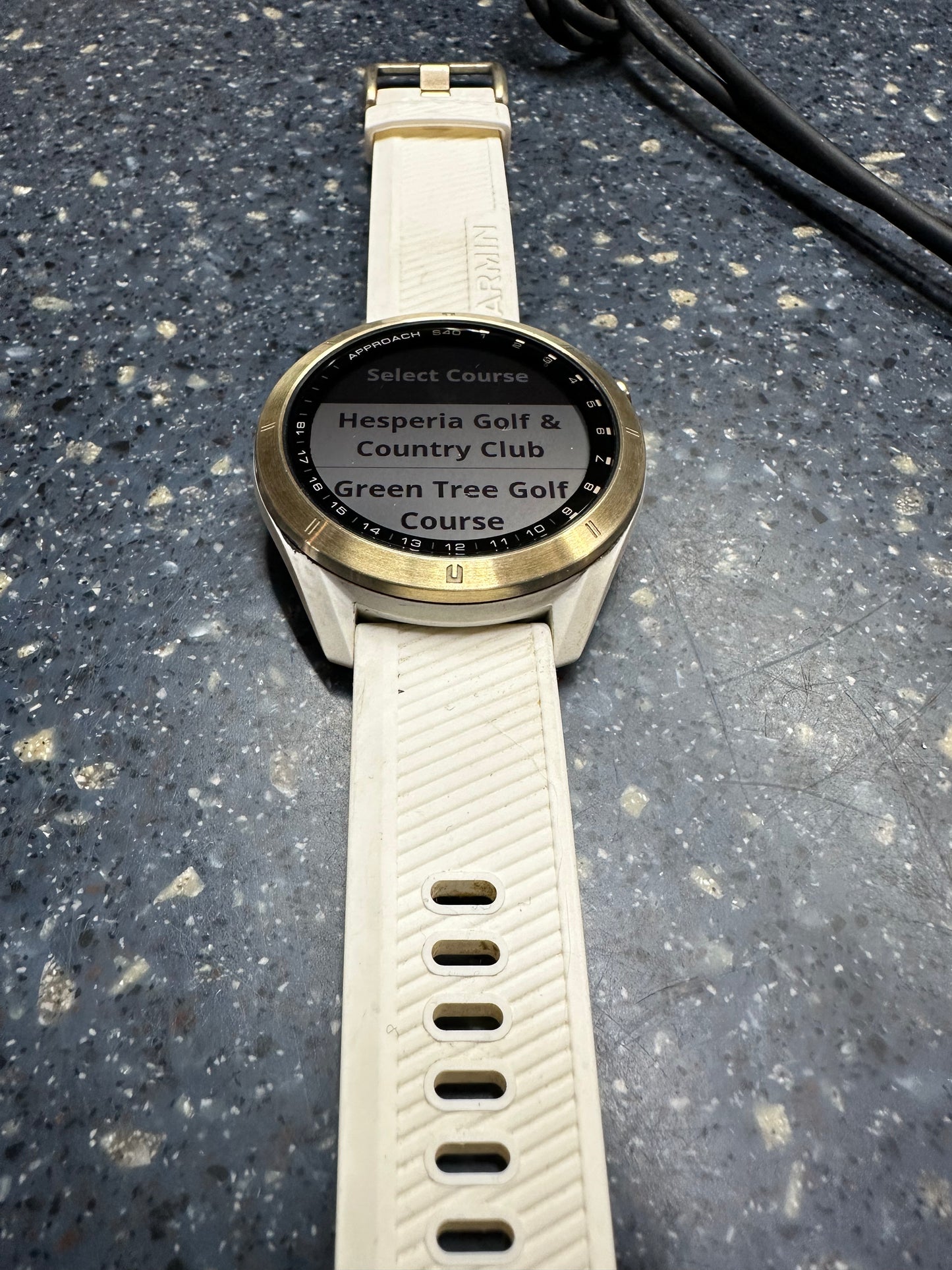 Super! Garmin Approach S40 - White Golf Watch - Watch and charging cable